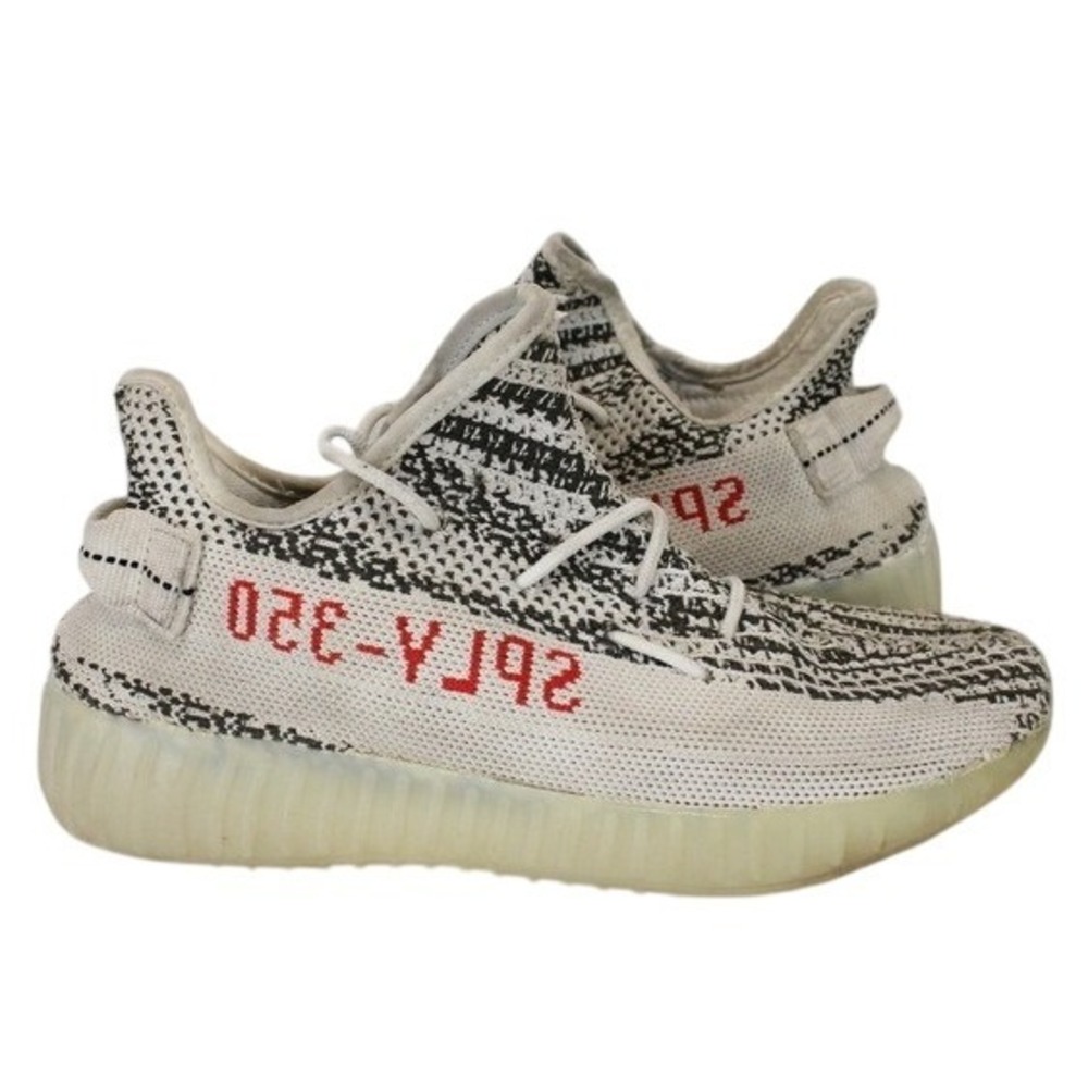 Adidas Yeezy Boost 350 V2 Zebra White Black Red CP9654 Mens Size 7.5‎